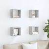 vidaXL Wall Cube Shelves 4 pcs Concrete Grey 22x15x22 cm