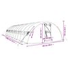 vidaXL Greenhouse with Steel Frame Green 60 m² 12x5x2.3 m
