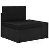 vidaXL 10 Piece Garden Lounge Set Poly Rattan Black