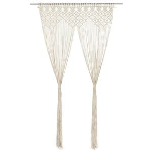 vidaXL Macrame Curtain 140x240 cm Cotton