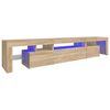 vidaXL TV Cabinet with LED Lights Sonoma Oak 215x36,5x40 cm