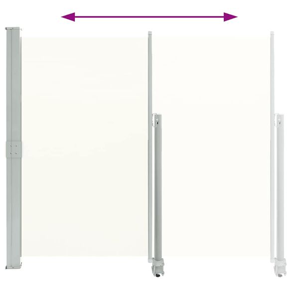 vidaXL Patio Retractable Side Awning 140 x 300 cm Cream