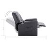 vidaXL Reclining Chair Grey Faux Leather