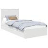 vidaXL Storage Bed with Drawer White 90 x 190 cm Engineered Wood