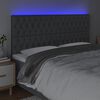 vidaXL LED Headboard Dark Grey 200 cm Fabric