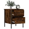 vidaXL Bedside Cabinet Smoked Oak 40x42x50 cm Engineered Wood