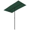 vidaXL Garden Parasol | Green | Aluminium | Medium | Rotatable | Garden Parasol