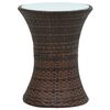 vidaXL Garden Side Table Drum Shape Brown Poly Rattan