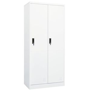 vidaXL Wardrobe White 80x50x180 cm Steel