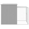 vidaXL Chicken Cage with Run Light Grey 165x251x181 cm Galvanised Steel
