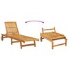vidaXL Sun Loungers 2 pcs with Table Solid Wood Acacia