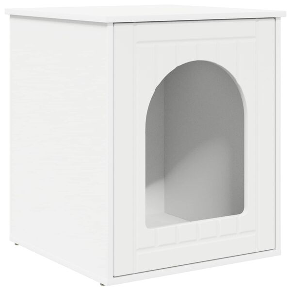 vidaXL Cat House White 53 x 52 x 62 cm Engineered Wood