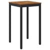 vidaXL Garden Bar Table Natural and Black 60 x 60.5 x 105 cm