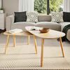 vidaXL Coffee Table Set 2 Pieces Solid Pinewood Brown