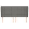 vidaXL Headboard with Ears Dark Grey 203 cm Fabric
