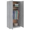 vidaXL Wardrobe Grey Sonoma 80x50x180 cm Engineered Wood