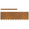 vidaXL Lawn Edging 20 pcs Brown 100 x 0.05 x 30 cm Weathering Steel