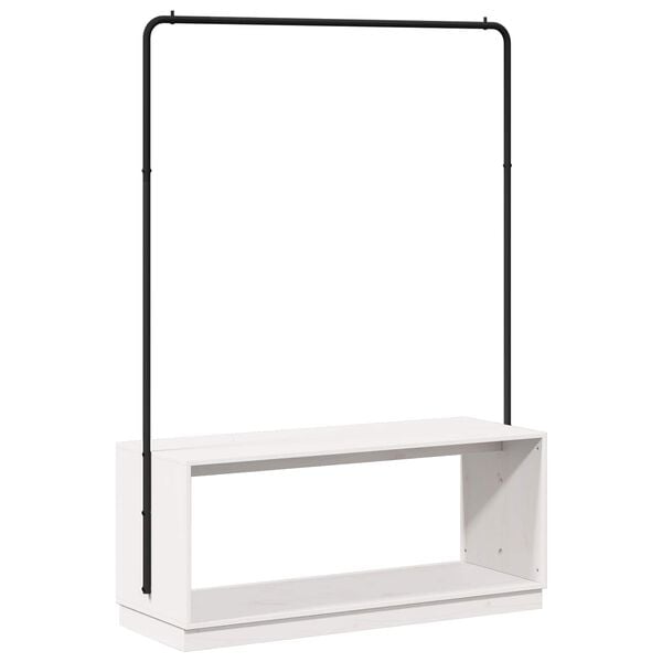 vidaXL Clothes Rack with Storage White and Black 113 x 40 x 157.5 cm