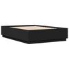 vidaXL Bed Frame without Mattress Black 150x200 cm King Size