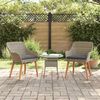 vidaXL Garden Chair 2 pcs Black 55 x 62.5 x 82cm Poly Rattan