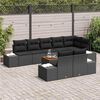 vidaXL Garden Sofa Set 9 pcs Black