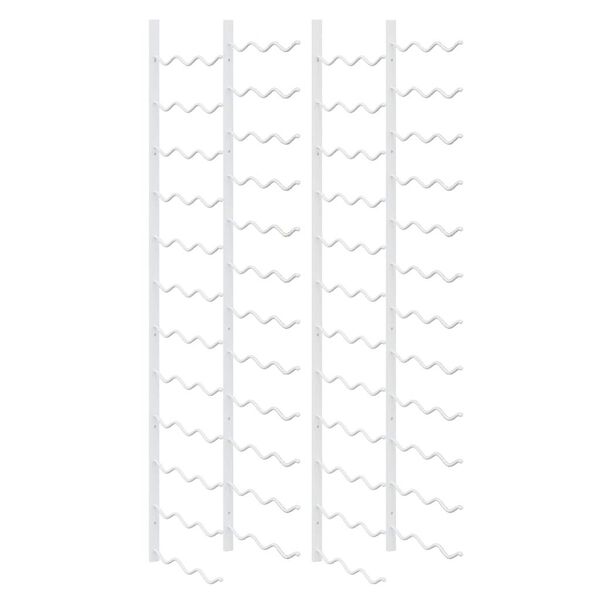 vidaXL Wall Mounted Wine Rack for 36 Bottles 2 pcs White Iron