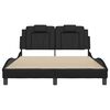 vidaXL Bed Frame "Viana" without Mattress Black 137x190 cm Double Faux Leather