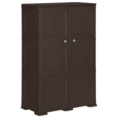 vidaXL Plastic Cabinet 79x43x125 cm Wood Design Brown