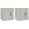 vidaXL 2 Piece Wall-mounted TV Cabinet Set Concrete Grey 40x34,5x40 cm