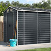 vidaXL Garden Shed Anthracite 191x555x198 cm Galvanised Steel