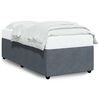 vidaXL Bed Frame without Mattress Dark Grey 90x190 cm Velvet