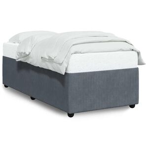 vidaXL Bed Frame without Mattress Dark Grey 90x190 cm Velvet