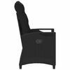 vidaXL Reclining Garden Chairs Black 56 x 60 x 112 cm