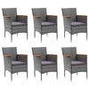 vidaXL 11 Piece Garden Dining Set Grey