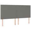 vidaXL LED Headboard Dark Grey 200 cm Fabric