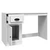 vidaXL Desk with Drawer White 115x50x75 cm Engineered Wood