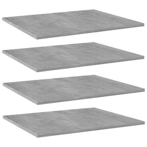 vidaXL Bookshelf Boards 4 pcs Concrete Grey 60x50x1,5 cm Engineered Wood