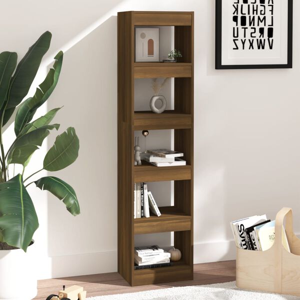 vidaXL Book Cabinet/Room Divider Brown Oak 40x30x166 cm