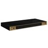 vidaXL Floating Wall Shelf Black 50x23x3.8 cm MDF