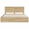 vidaXL Bed Frame with Drawer Sonoma Oak 180 x 200 cm Engineer Wood