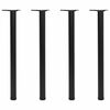 vidaXL Table Leg | Set of 4 | Black | Iron | Medium | Adjustable Feet
