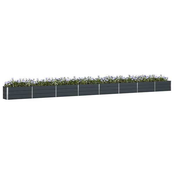 vidaXL Planter Anthracite 770 x 50 x 45 cm Galvanised Steel