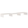 vidaXL Monitor Stand White 80x24x10.5 cm Solid Wood Pine