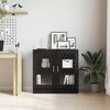 vidaXL Book Cabinet Black Oak 82.5 x 30.5 x 80 cm Engineered Wood