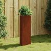 vidaXL Garden Planter 30x26x75 cm Corten Steel