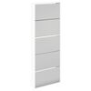 vidaXL Shoe Cabinet 5-Layer Mirror White 63x17x169.5 cm