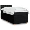 vidaXL Box Spring Bed with Mattress Black King Single Fabric
