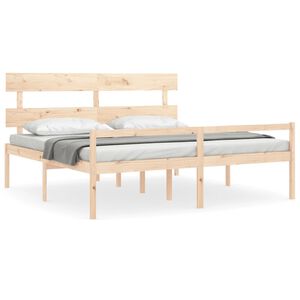 vidaXL Senior Bed without Mattress Super King Size Solid Wood