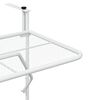 vidaXL Balcony Table White 60x40 cm Steel