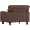vidaXL Sofa Chair Brown 60 cm Faux Leather